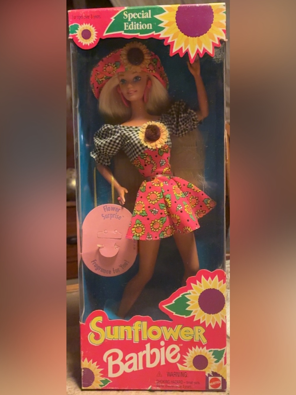 Vintage 1994 Sunflower Barbie Doll NIB Special Edition Mattel 13488